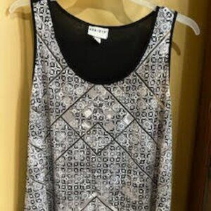 Super Cute Black Pattern Dress Tank  Top